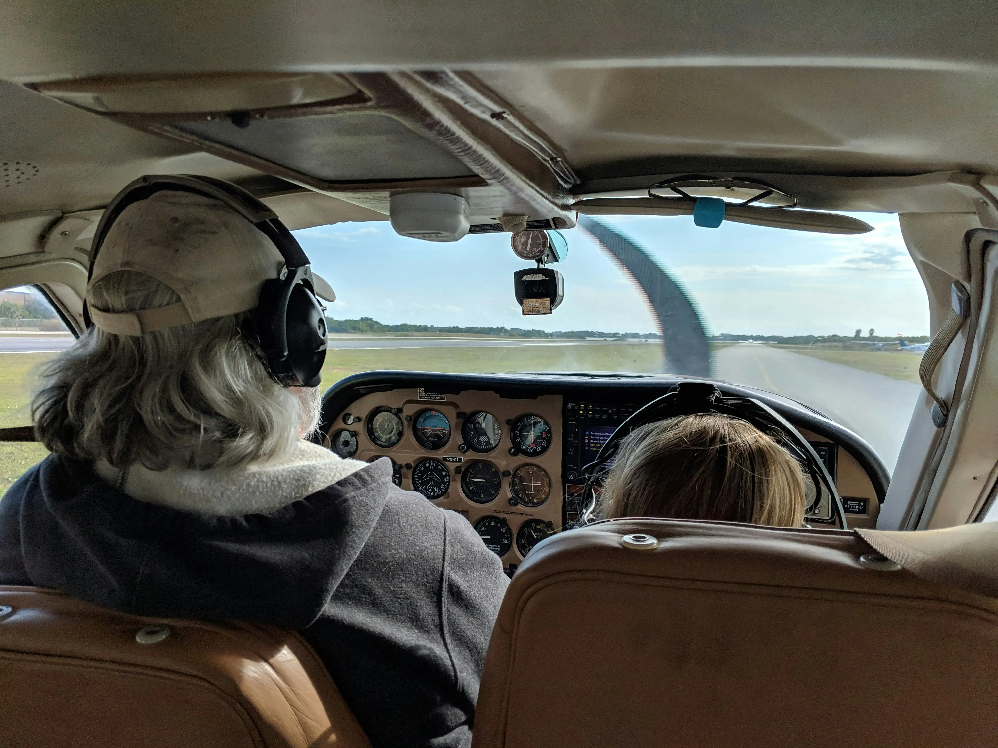 Echo Aviation instructor and student in a pre-flight briefing