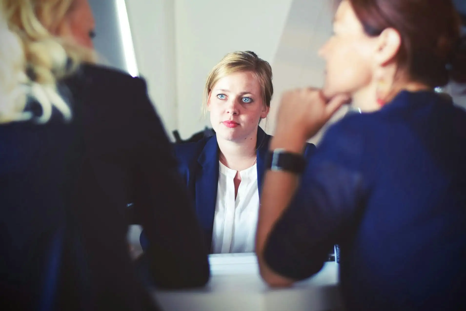 Echo Aviation graduate at an airline interview session